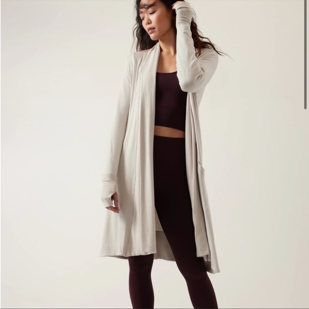 Athleta Women’s Sz Small Tall Pranayama Long Cardigan Sweater